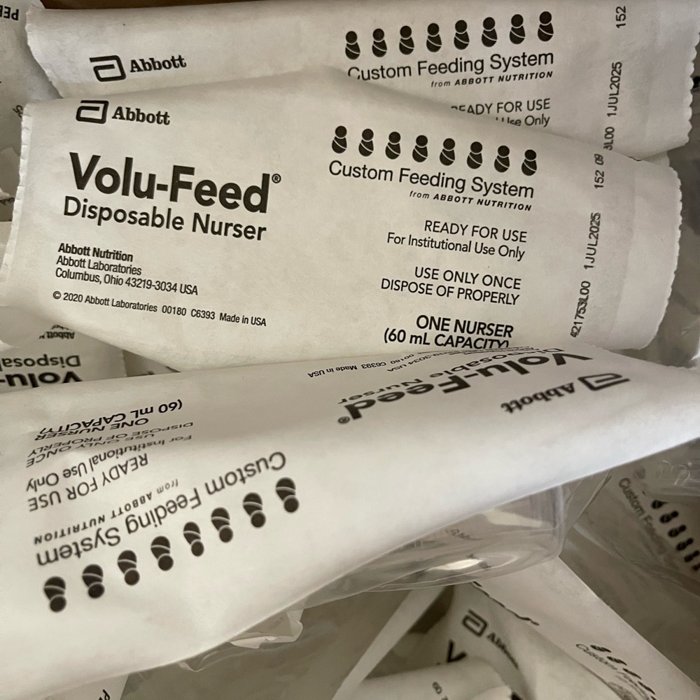 25 Abbott custom feeding system volu-feed disposable nurser 60ml